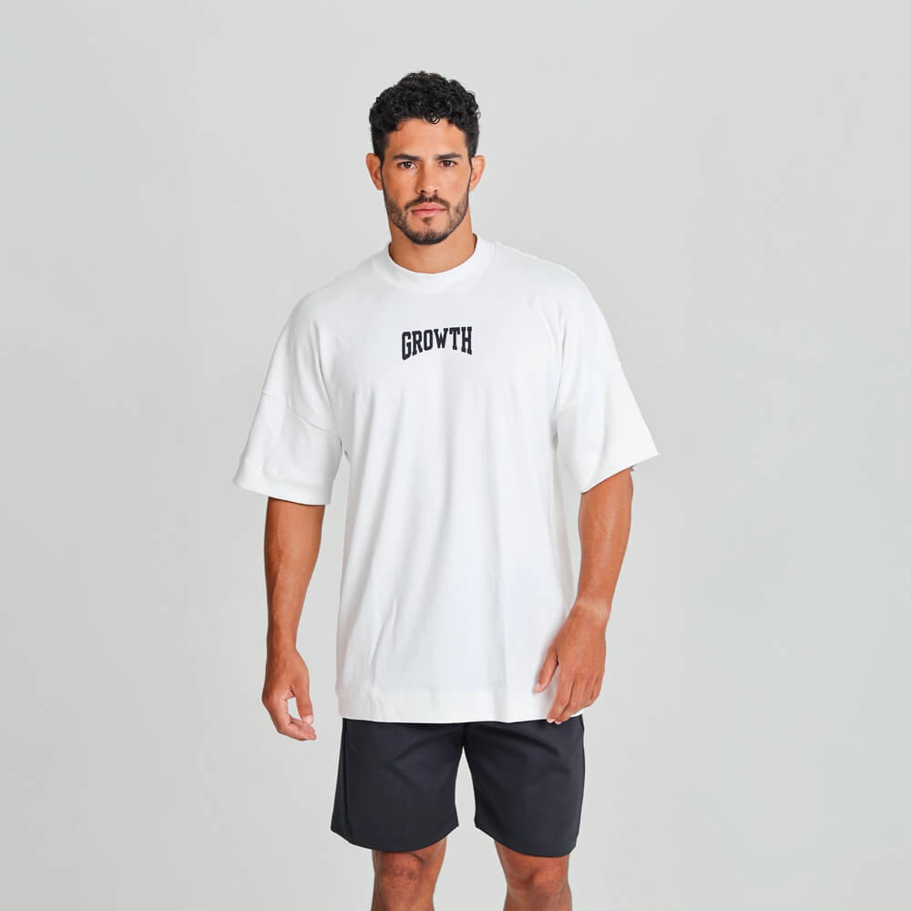 Camiseta Growth Oversized Worldwide Off white