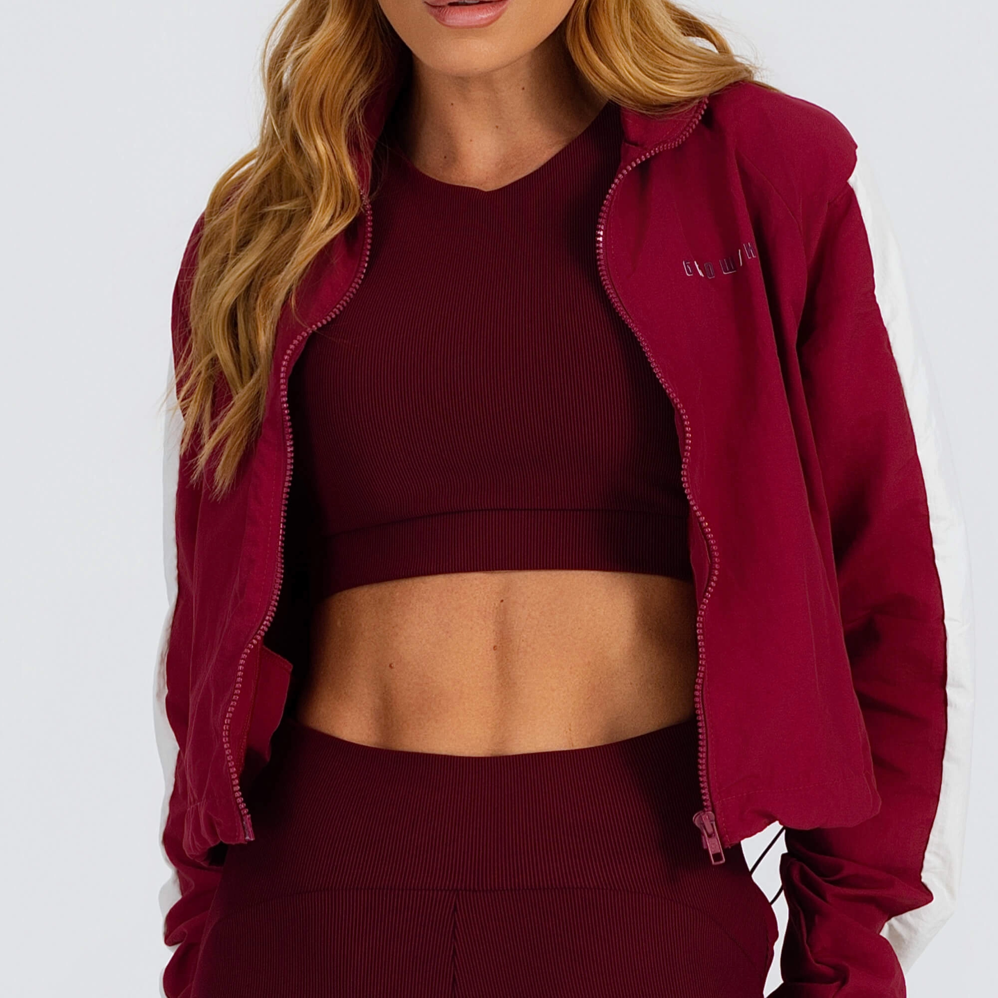 Jaqueta Bicolor Growth Ruby com off