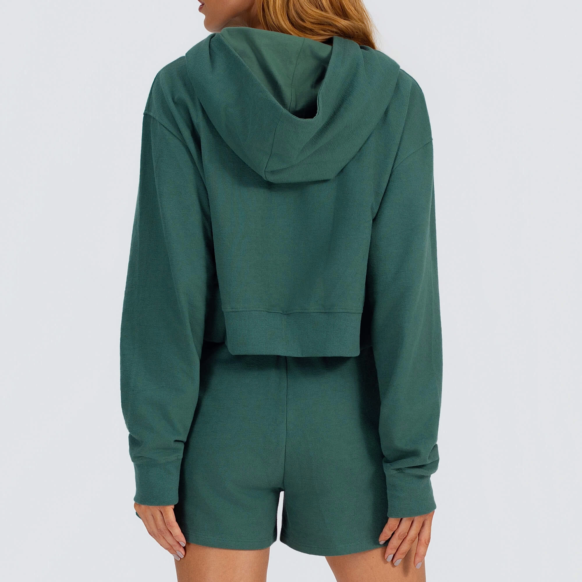Blusão Growth Com Capuz e Gola Solta Verde Amazonia 