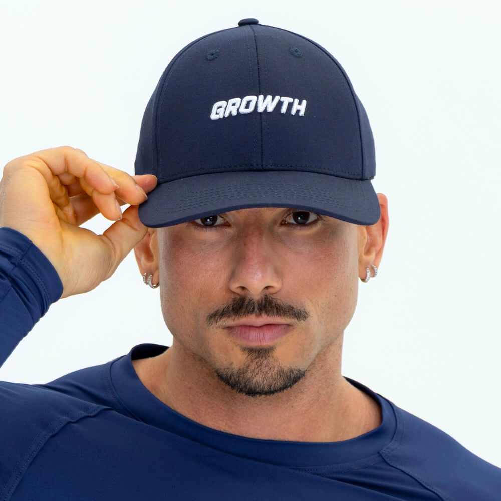 Boné flex aberto Growth azul marinho