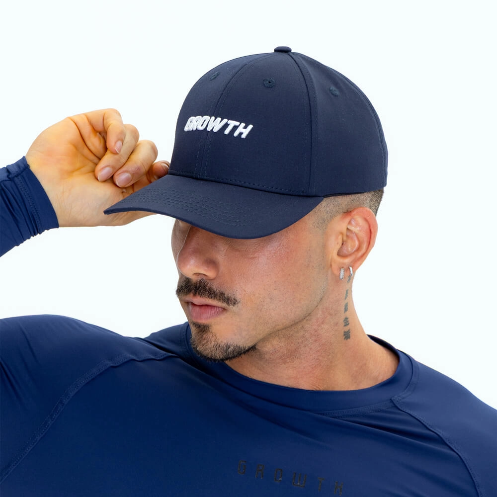 Boné flex aberto Growth azul marinho