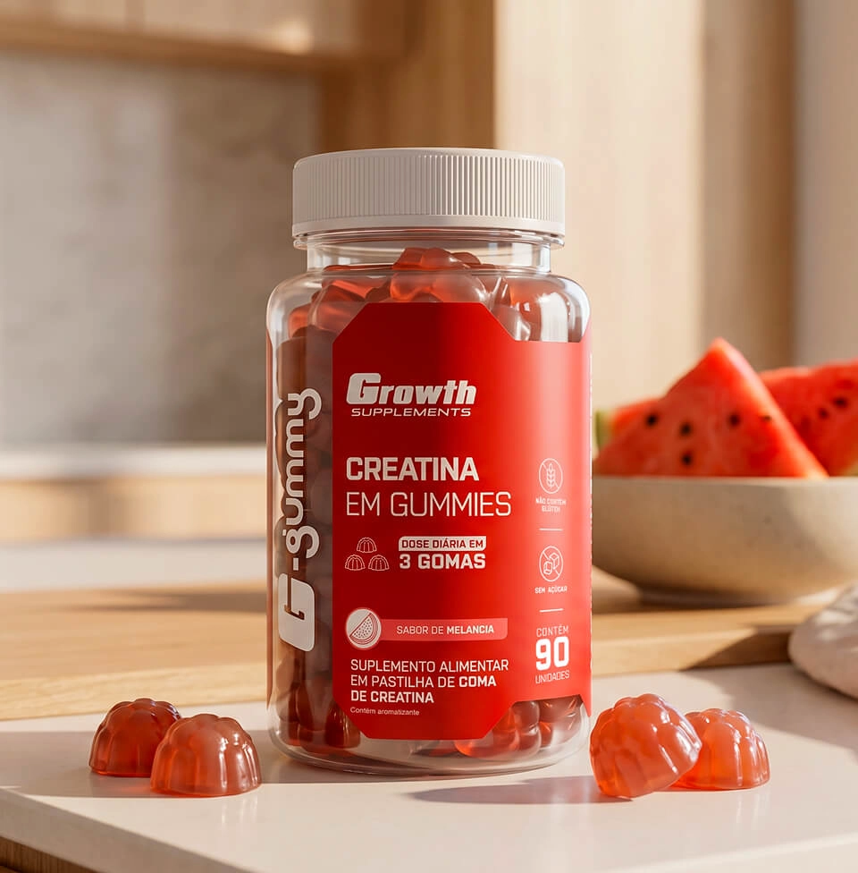 IMAGEM ILUSTRATIVA - CREATINA EM GUMMIES 90 UNIDADES - GROWTH SUPPLEMENTS