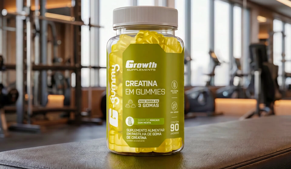 IMAGEM ILUSTRATIVA - 90 UNIDADES DE CREATINA EM GUMMIES NA ACADEMIA - GROWTH SUPPLEMENTS