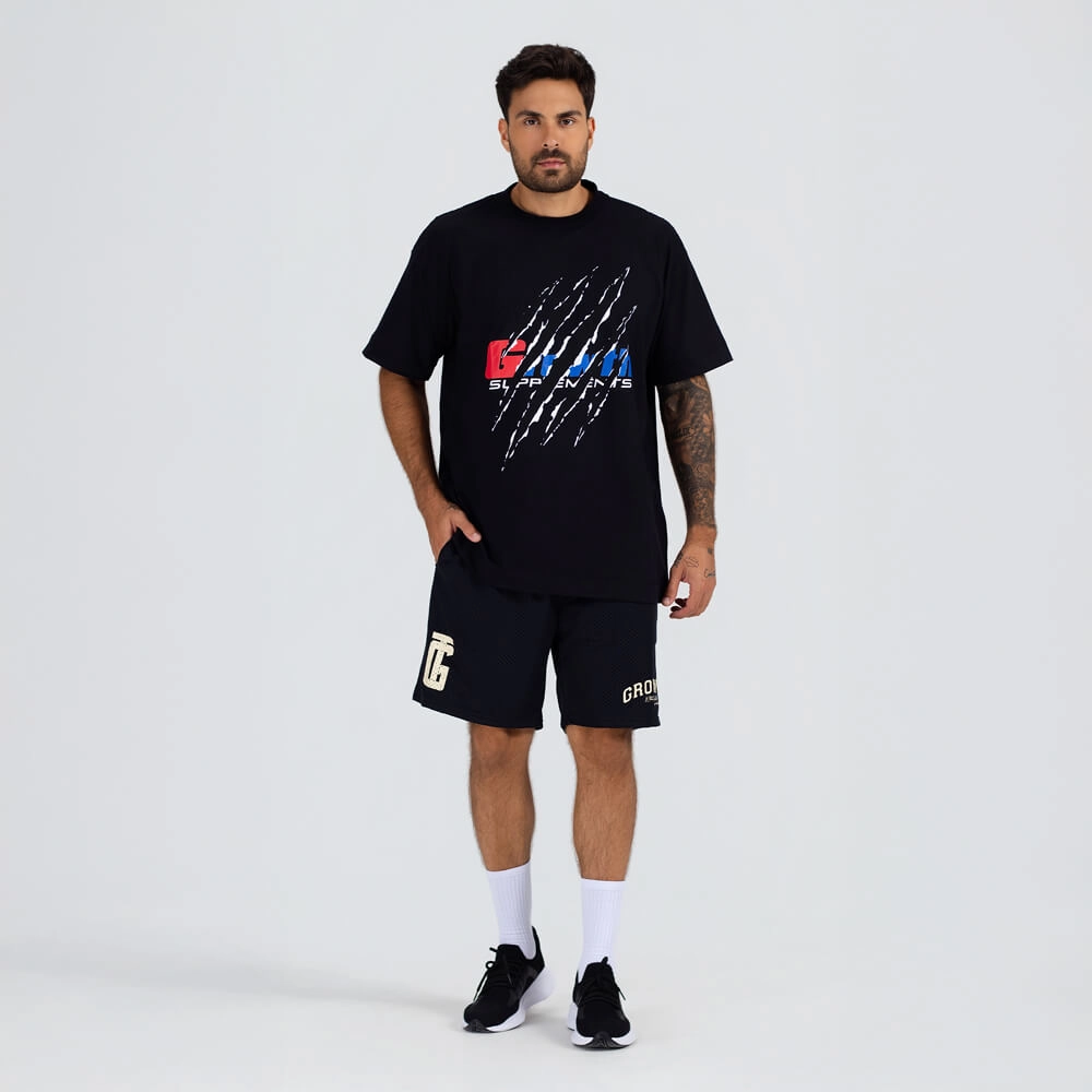 Camiseta Oversized Growth Garras Preto