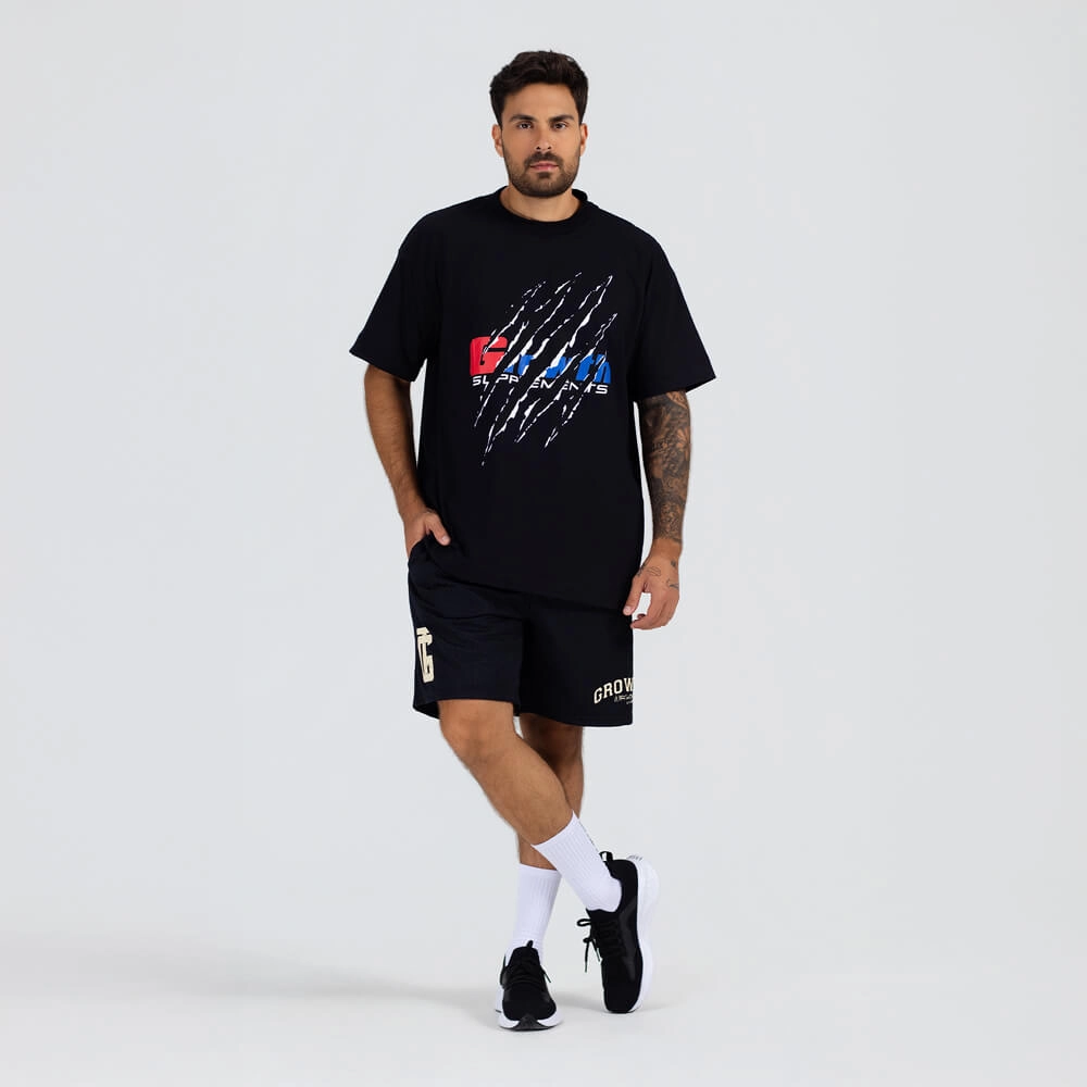 Camiseta Oversized Growth Garras Preto