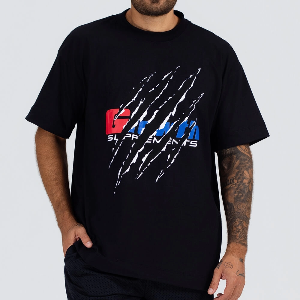 Camiseta Oversized Growth Garras Preto