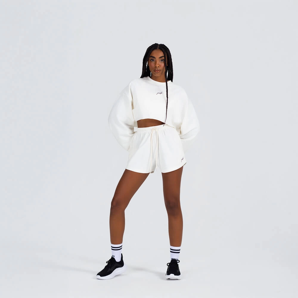 Blusão Cropped Moletom Growth Off White 