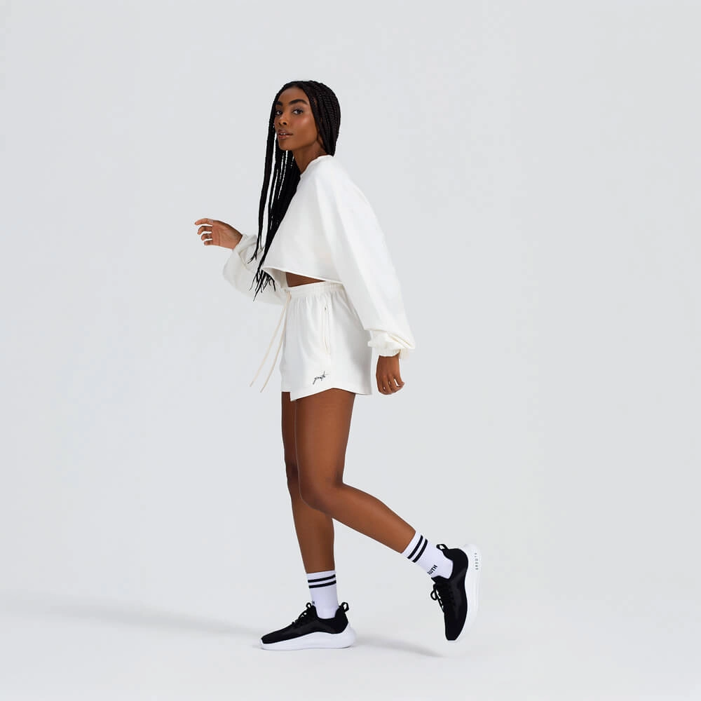Blusão Cropped Moletom Growth Off White 
