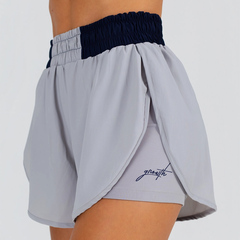 Shorts Growth Running Duplo Cinza