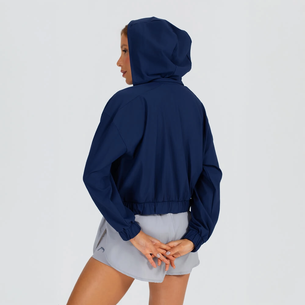 Jaqueta Growth Sports Com Capuz Azul Marinho