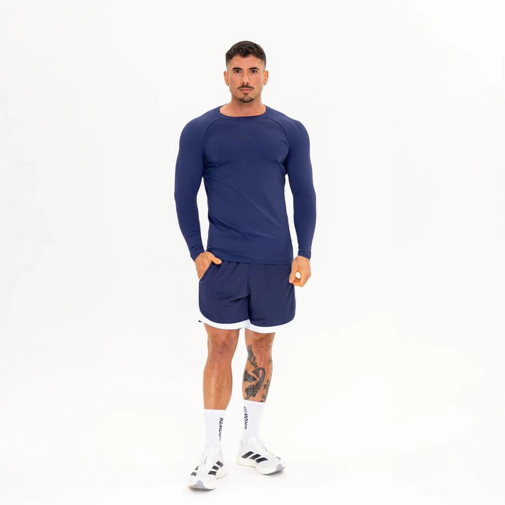 Camiseta Growht Termica Manga Longa Azul Marinho