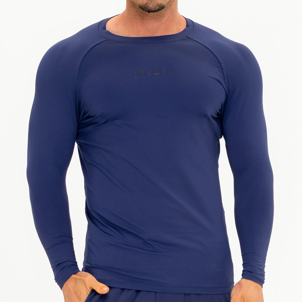 Camiseta Growht Termica Manga Longa Azul Marinho