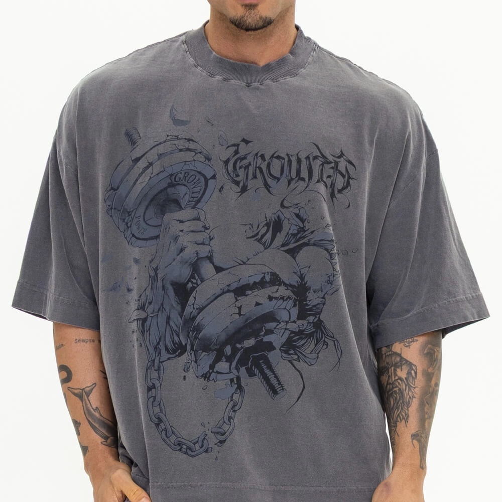 Camiseta Growth Oversized Boxer Lavada