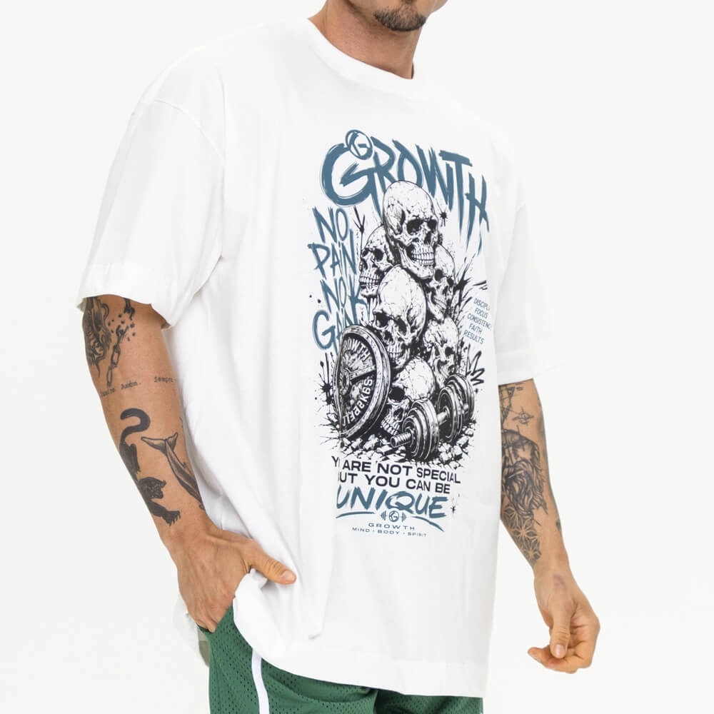 Camiseta Growth Oversized Caveiras Off White